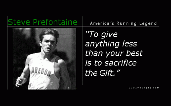 to give anything less than your best is to sacrifice the gift