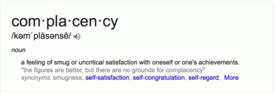 complacency