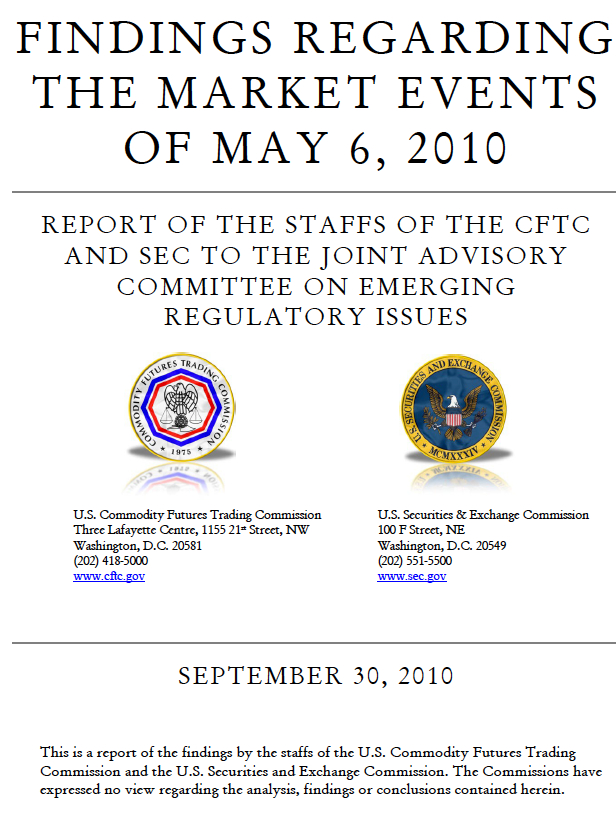 Flash Crash Findings High Frequency Trading Flash Boys