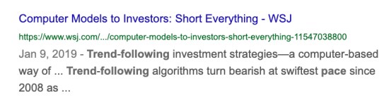Computer Models to Investors- Short Everything WSJ Trend Following article